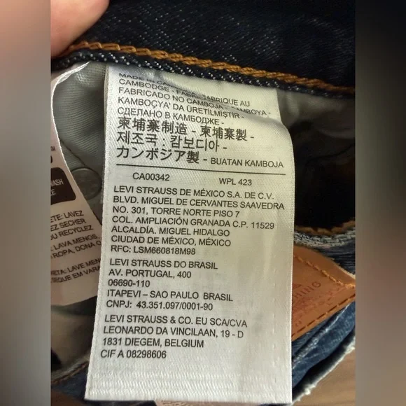 Levis 501 Premium Jeans Womens 33x29 Medium Wash Original Fit Button Fly 'Big E' - Picture 9 of 12